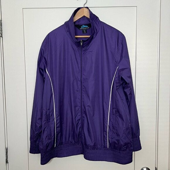 Tri-Mountain Womens Jacket Size 2XL Windbreaker Lightweight Full Zip Purple - Picture 1 of 11